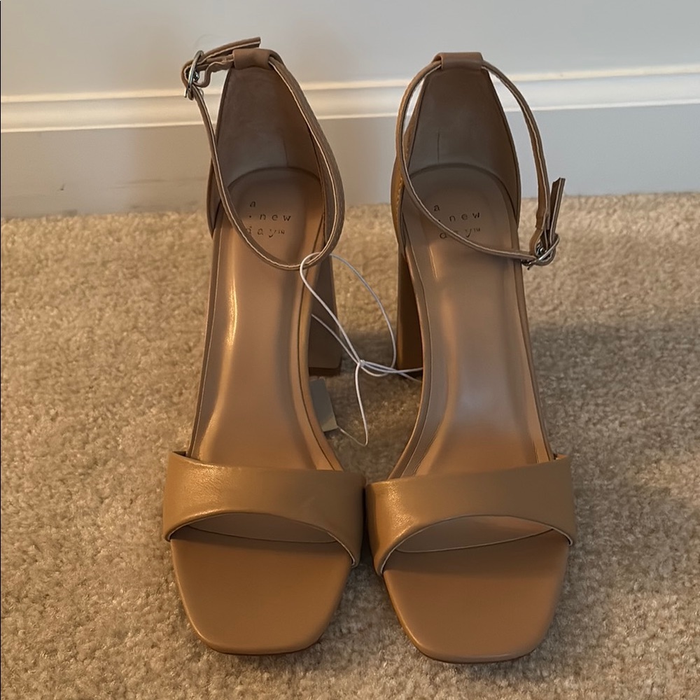 A New Day Women's Tan Block heel